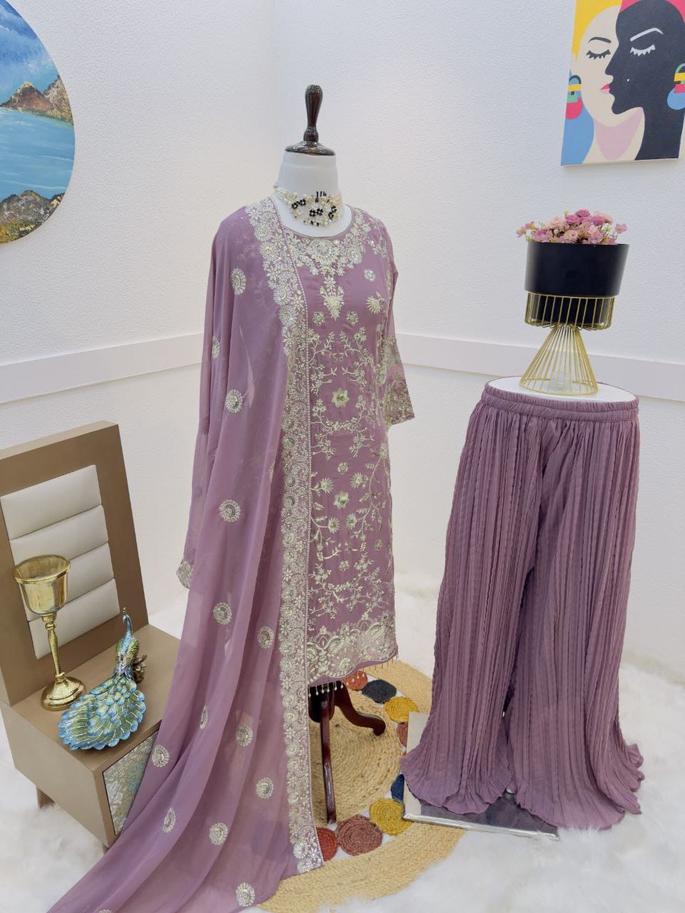 Party Sharara Suit & Dupatta Set