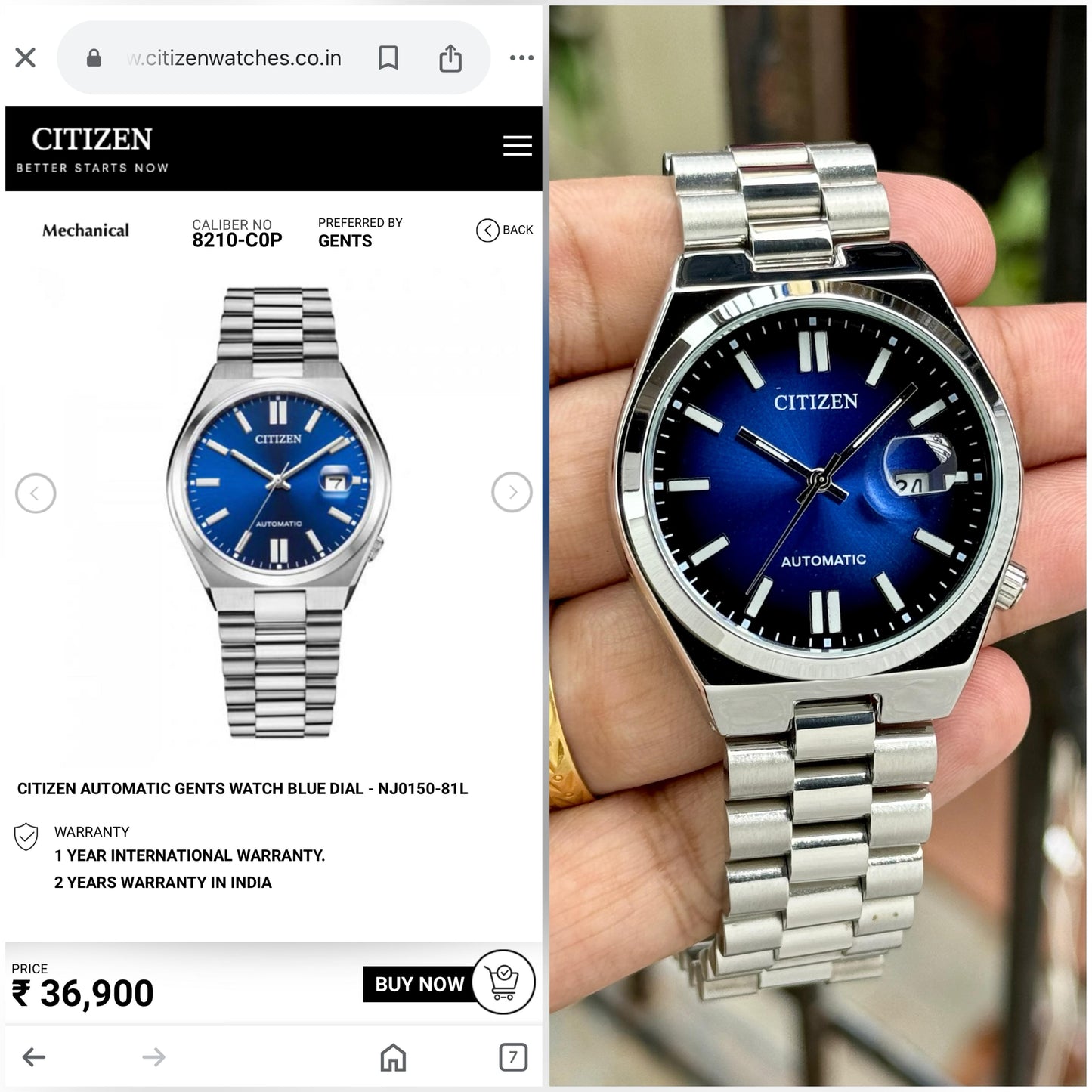 CITIZEN Analog Watch - For Men