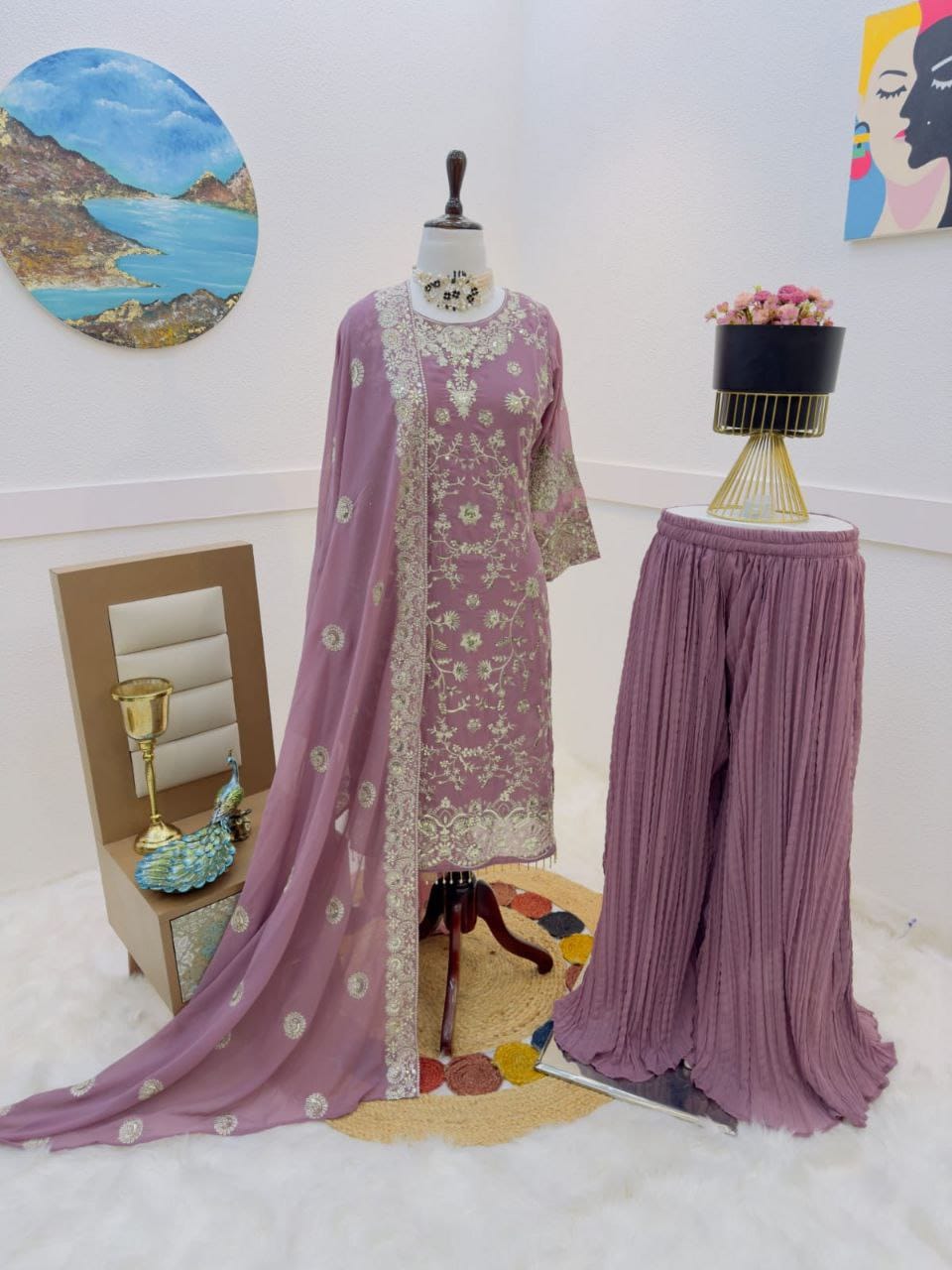 Party Sharara Suit & Dupatta Set