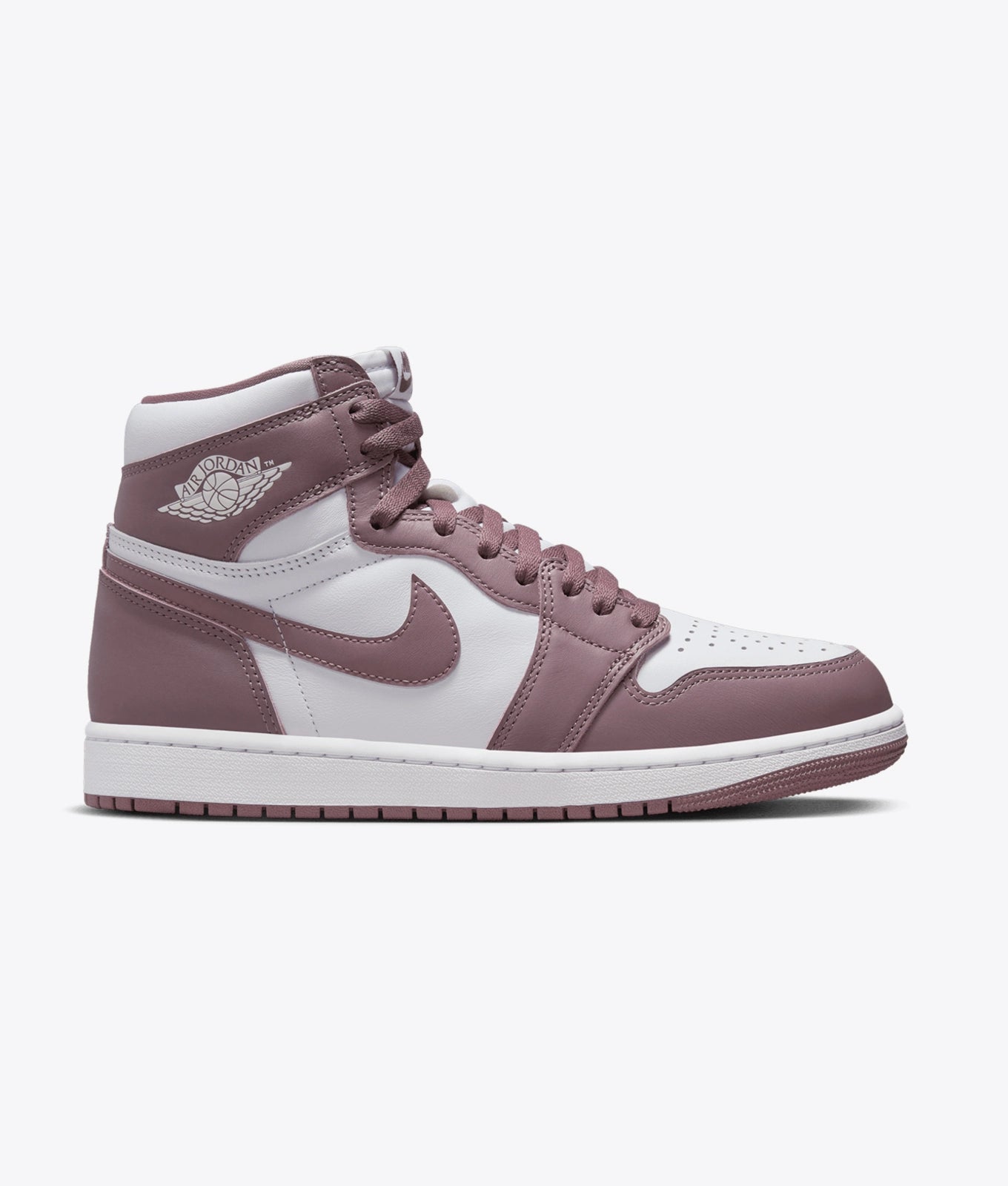 Heritage High-Top Sneakers – White & Mauve Edition
