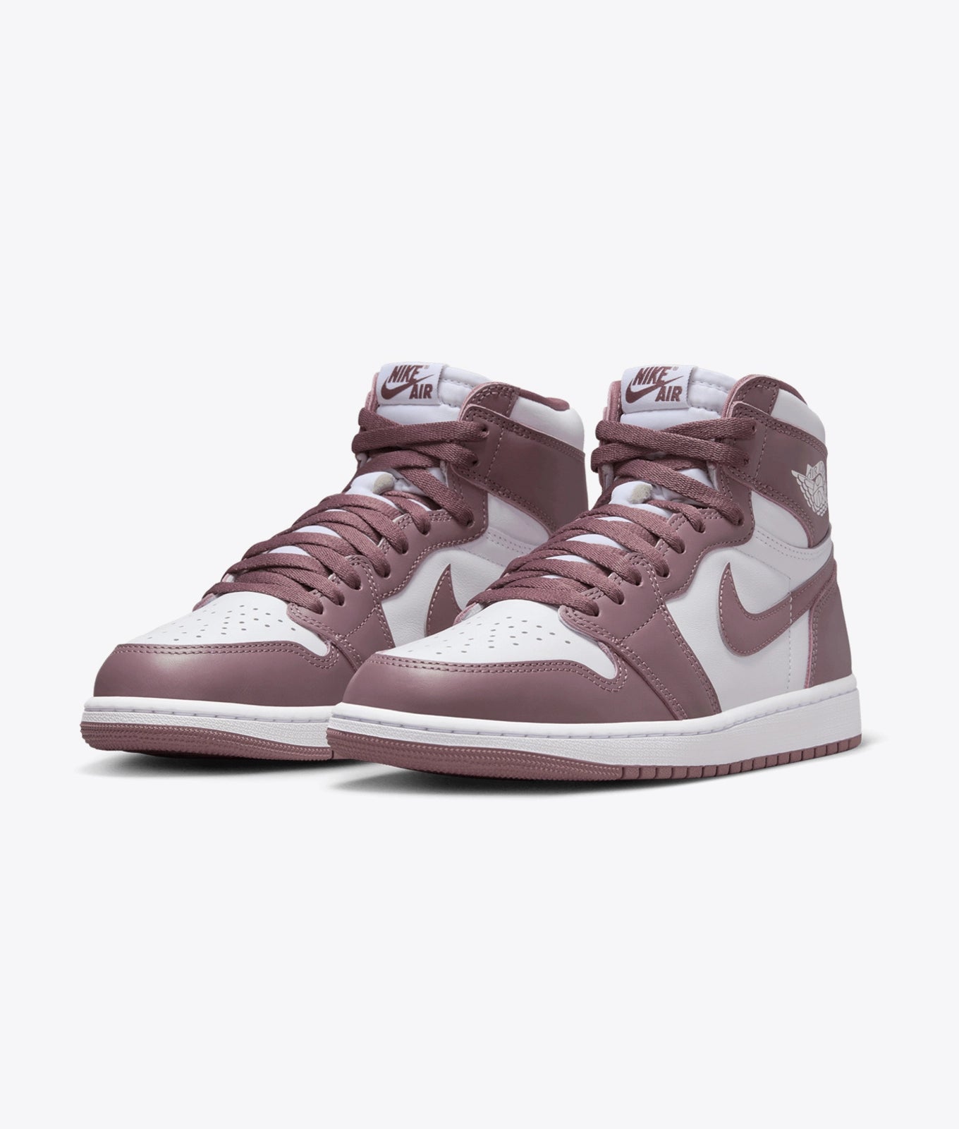 Heritage High-Top Sneakers – White & Mauve Edition
