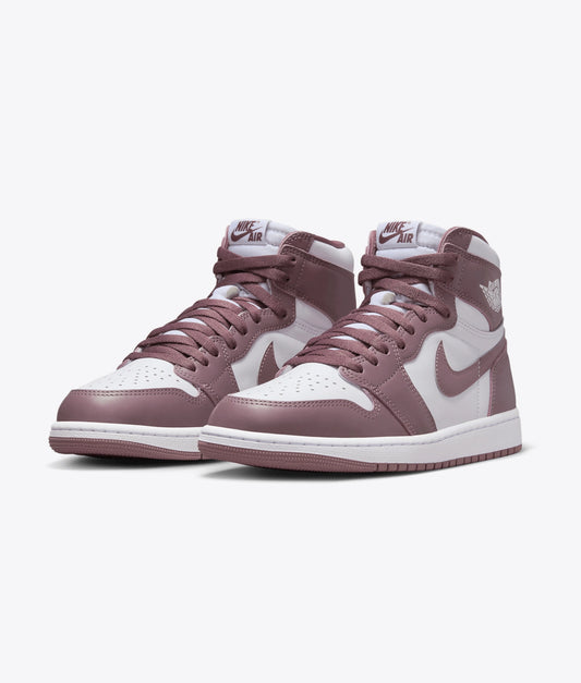 Heritage High-Top Sneakers – White & Mauve Edition