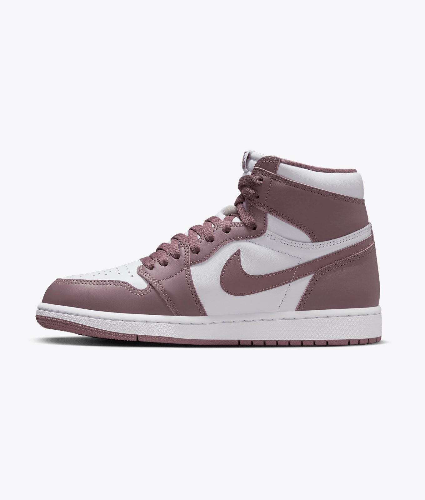 Heritage High-Top Sneakers – White & Mauve Edition
