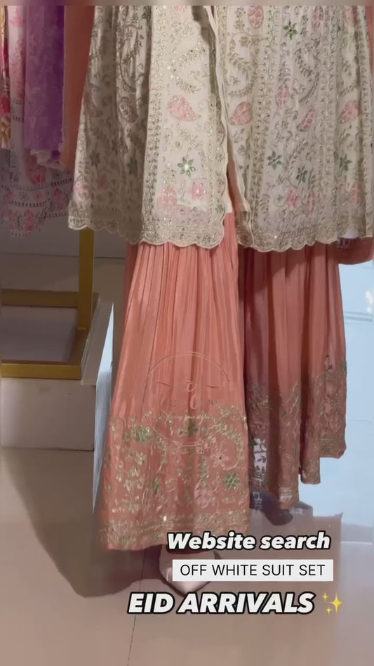 NEW DESIGNER HEAVY PAKISHTANI SHARARA SUIT SET