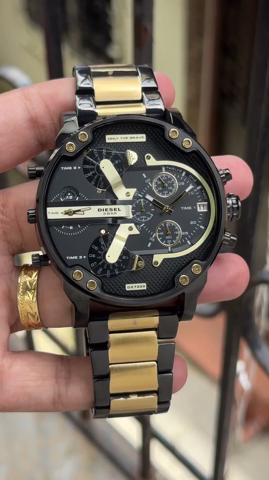 Diesel Mr. Daddy 2.0 Two-Tone Chronograph: Commanding Elegance